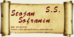 Stojan Sofranin vizit kartica